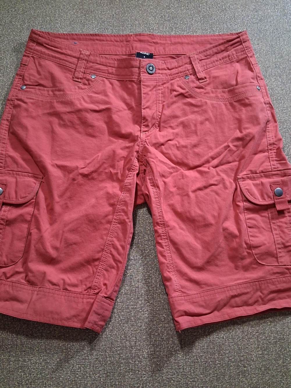 Kuhl Splash Cargo Shorts, Terracotta Red, Size 8 Style 6804